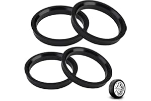 Gments 4pcs Car Hub Centric Rings 66.6 to 57.1 Universal Car Wheel Spacers Bore Center Plastic Wheel Ring for Upgrade Vehicle'S Rim, Classic Black