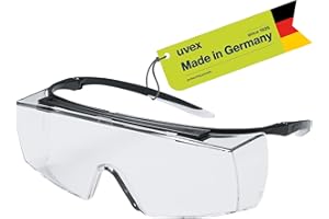 Lunettes à Branches uvex Super f OTG | Oculaire Incolore | Certifiées NF en 166 170 | Lentilles Antibuée | Résistantes aux Rayures - Produits Chimiques | Protection anti-UV400 | Légeres