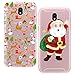Produktbild Yokata [2 Packs] Merry Christmas Serise, Samsung Galaxy J3 2017 Hülle Weihnachten, Transparent Weiche Silikon Handytasche Handyhülle Schutzhülle TPU Handy Tasche Schale Etui Weich Silicone Bumper Ultra Dünn Slim Durchsichtig Premium Kratzfest Kreative Christmas Gift Motiv Muster Clear Backcover Schutz für Galaxy J3 2017 (5 Zoll SM-J330F) Case Cover - Weihnachtskombination + Weihnachtsmann