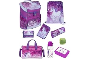 Familando Mädchen Schulranzen 1. Klasse · Scooli Campus Fit Schultasche · ergonomisch & leicht · Kinder Schulranzen Set für Mädchen
