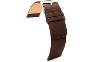 Skórzany pasek do klasycznego zegarka – Gładka skóra bez szwów, styl minimalistyczny – Rozmiary 18mm, 20mm, 22mm, 24mm, 26mm, 28mm, 30mm – Diloy 327