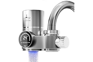 Puramane -Marque Française: Filtre Eau Robinet Cuisine, Purificateur d'eau à Charbon Actif, Écran LED, Filtre à eau UV, Filtration instantanée Anti Calcaire, système avec une Cartouche Filtrante