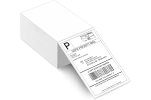 Tryslyn 500 Stück Etiketten Selbstklebend, Versandetiketten, Thermo Etiketten, Thermoetiketten, Versandaufkleber, Thermopapier Versandetiketten für Thermoetikettendruckern für Logo, Adresse(4" x 6")