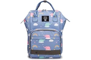 SONARIN Alta Capacità Multifunzionale Zaino Fasciatoio,Borsa per Pannolini Impermeabile Zaino Mamma Neonato Borsa Fasciatoio da Viaggio Portatile con Ganci per Passeggino