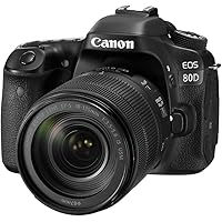 Canon EOS 80D 24.2MP Digital SLR Camera (Black) + EF-S 18-135mm f/3.5-5.6 Image Stabilization USM Lens Kit