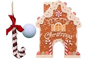 KAXENIG Lebkuchens-Golfspielset, Garten Golf Spiel Mit Zuckerstangenschläger Und Bällen, Weihnachts-Minigolfplatz-Set, Für Spaß Und Lachen Bei Partys Feiertagen Zusammenkünften