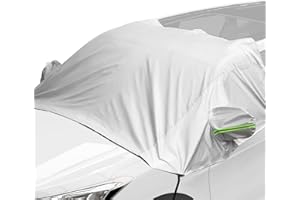 Favoto Half Car Cover Car Windscreen Snow Cover Windshield Cover Sun UV Ice Protection Waterproof Outdoor Dustproof for Summer Winter Universal Fit for Hatchback Sedan SUV