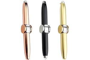 AOUZOVLI 3 Stück Fidget Pen Adhs Stift Spinning Pen Pen Spinning Pen Spinning Pens Fingerspitzen-Gyrostift Mit LED-Licht Schreibgerät Praktischer Fingerspitzenstift Leuchtende Spitze Kugelschreiber