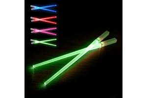 ORIGINAL CUP SithSticks® 2 Bastoncini Luminosi Verdi | Bastoncini Spada Laser a LED | Posate Lavabili e Rutilizzabili per Bambini e Adulti | Cucina Cinese e Giapponese | Idea Regalo | OriginalCorner®