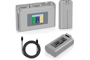 Fantasyo Intelligent Flight Mini 4K Batterie Mini 2 Batterie 2 Pack 2400mAh and 3 Channel Smart LED Two-Way Mini 2 Batterie Chargeur Set Compatible avec DJI Mini 2, Mini 2 SE, Mini SE, Mini 4K