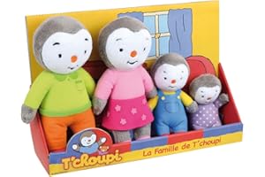 Jemini 024229 T'CHOUPI Coffret Famille 4 Peluches +/- 19 CM : Papa, Maman, T'Choupi et Fanny