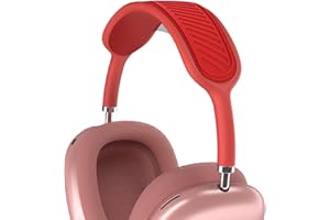 TOLUOHU Poduszka na głowę do Apple AirPods Max, nadaje się do prania, miękki silikon, pyłoszczelna, Airpods Max, słuchawki, akcesoria, kompatybilna z baldachimem z siateczki, czerwona