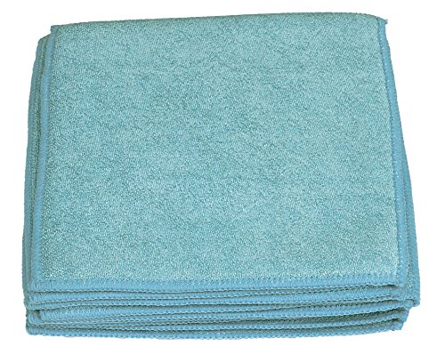 Sonty 10 Stück Schwammtücher Profi XL Spültücher groß Microfaser 23 x 23 cm (blau)