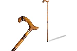 SEGORBINA DE BASTONES S & B Bastone di supporto realizzato in legno, decorato con strisce 92 cm, molto resistente (613) bastone Caminar Anziani, Anziani, Marrone