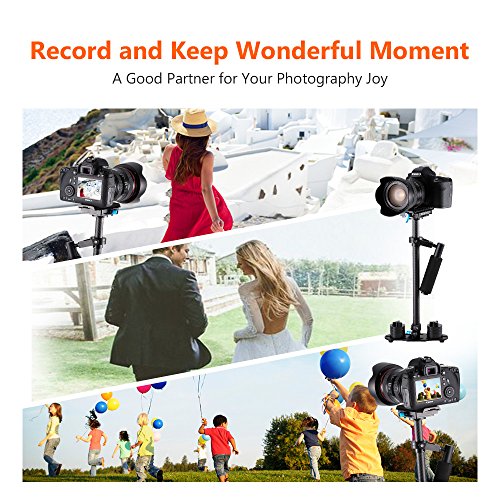 Stablisateur A Main Stablisateur Vid  o Professionnel 40cm avec Plateau Rapide 1 4    et 3 8  Vis  1 1-9 5lbs   pour Cam  ra Cam  scope DV SLR DSLR Sony Canon Nikon Pentax Olympus Fuji etc