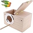 Tfwadmx Parakeet Nesting Box, Bird Nest Breeding Box Cage Wood House for Finch Lovebirds Cockatiel Budgie Conure Parrot, 8'' X 5'' X 5''
