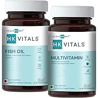 HealthKart HK Vitals Fish Oil and Multivitamin Combo, For Men and Women, 60 Capsules + 60 Tablets
