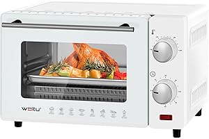 WOLTU Fornetto Elettrico 10L 650W, Forno per Pizza Elettrico, Mini Forno con Teglia, Griglia e Pinza, Temperatura tra 100-230℃, Timer 0-60 min, 650W, Bianco, BF14ws