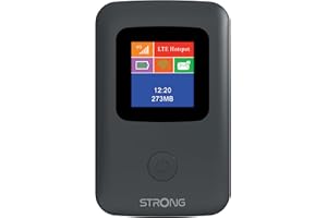 Strong Mobilny hotspot 4G z wyświetlaczem, przenośny router WLAN, 150 Mbit/s, idealny do podróży, targów i studentów, czarny