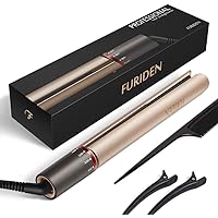 FURIDEN Glätteisen Locken und Glätten Haarglätter mit 25mm Turmalin Keramik Platten, Dual-Spannung,120℃-230℃ - Golden