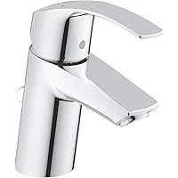 GROHE Eurosmart | Badarmatur - Einhand-Waschtischbatterie, mit Einlochmontage & Keramikkartusche | S-Size | chrom…