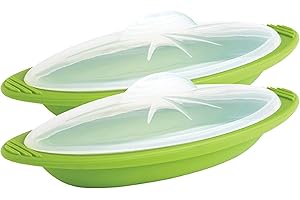 MASTRAD – Lot de 2 Papillotes Minute – Flexibles & Anti-Adhérentes – Préserve Les Nutriments De Vos Aliments – Cuisson Saine – Adaptée Au Four & Micro-Onde – Silicone Sans BPA – Contenance 360 ml