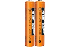 JAPUSOON NI-MH - Batteria AAA 1,2 V 700 mAh per Panasonic– DECT Phone Micro AAA batterie ricaricabili per BT Gigaset telefono cordless - 2 pezzi