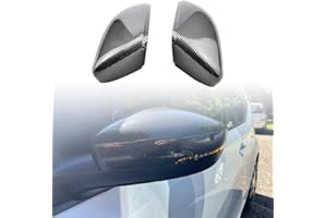 MKptopia 2 x wymienna osłona lusterka bocznego, kompatybilna z VW GOLF 6 VI MK6 GTI R line R20, kompatybilna z Tou-ran, włókno węglowe, 2 szt