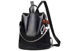 AINUOEY Donna Borse a Zaino Borsa a Zainetto Elegante Tracolla Zaini Firmate Marca Zainetti Antifurto PU pelle 76674 1 pz Nero