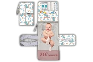 VISSMADRID Cambiador Bebe Portatil XL - Cambiador Bebe Impermeable - Regalo Bebe Recien Nacido - Accesorios bebe - Colchoneta Cambiador Bebe con bolsillos - Bolso Carro Bebe - Cambiador portatil Bebe