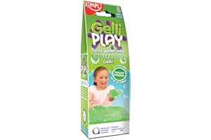 ZIMPLI KIDS ZIMPLI - Gelli Play Vert, Transforme magiquement l’Eau en Une gelée épaisse et colorée, Jouet pour bac sensoriel, Jouets Originaux et Humoristiques, Cadeau de récompense pour Enfants
