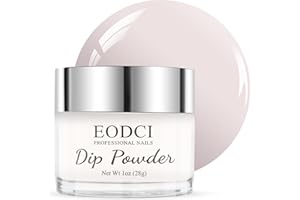 ‎EODCI EODCI Dipping Powder 28g, Weiß Nail Dipping Powder für Kräftige Nailart, Lang Anhaltende Dip Nails, Acryl Dip Nagelpulver für Nail Starter & Profis, Keine Nagellampe Nötig