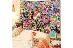 ARAWAT Tapiz Pared Grande Psicodélico Tela Decoracion Pared Mandala Indios Tapices Decorativos de Tela Boho Paisajes Tapiz Japonesa para Habitación Dormitorio Sala Pareo Playa(150x200 cm)