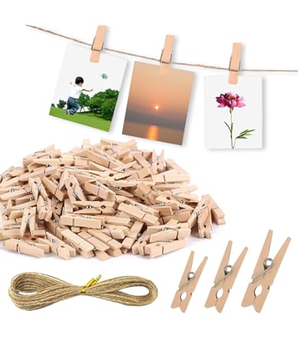 Idena - Set Di 45 Mollette In Legno Miniatura Per Fai Da Te E Decorazioni, 2.8 Cm - Foto 2