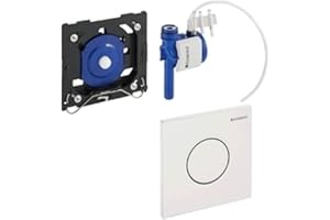 Geberit - Sistema De Descarga Geberit Para Urinarios Con Accionamiento De Descarga Neumático, Pulsador Serie 01: Blanco Alpino (116.011.11.5)
