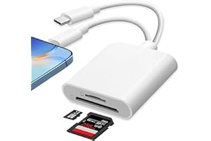 Oliveria USB C Card Reader, Type C Memory Card Reader for iPhone iPad, Dual SD/TF Slot, High Speed Data Transfer, Compatible with iPhone/iPad/Android/Camera