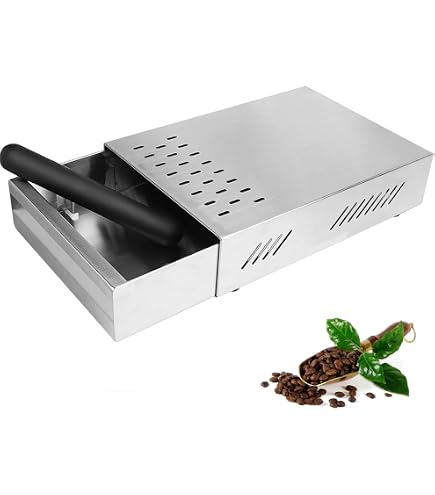 Knock Box Pour Café En Acier Inoxydable - Bac à Marc De Café Avec Tiroir Amovible Et Barre De Frappe - Noir