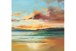 Wowdecor Paint by Numbers for Adults Beginner Kids, Number Painting - Monet Sky Sea Landscape 40x40 cm - Wall Art Gifts (Monet, Framed)