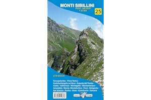 Carta Monti Sibillini. Mappa escursionistica scala 1:25000