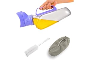 TJHDSF Urinflasche für Frauen, Urinflasche rür Unterwegs, öFfnung aus Silikon,Pinkelhilfe Frauen, Urinella Weibliches, Pinkelhilfe Damen, Urinal Damen, Wiederverwendbare, Tragbare Toilette, Reisen,Auto1200ml