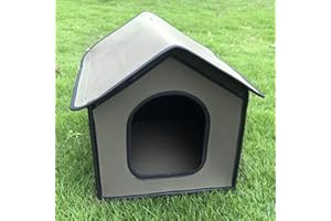 FYBLOSSOM Cat Cave Pet House Shelter Outdoor,Kennel Water Resistant Weatherproof Cat House Foldable Pet Shelter for Pets (Silver,L)