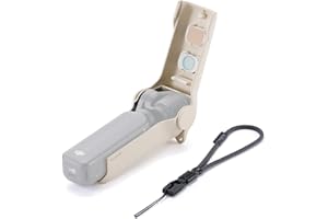 Tilta Étui de Protection Pocket 3, kit d'étui de Protection de Voyage avec Dragonne Protective Case Compatible avec DJI Osmo Pocket 3 - Crème Blanc TA-T65-PTK-CW