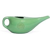 Bodhi NETI POT Nasenspülkännchen| Keramik Neti Kännchen mit Mandala (gold) | Kanne für Nasenspülung | Nasendusche | Nethi Pot