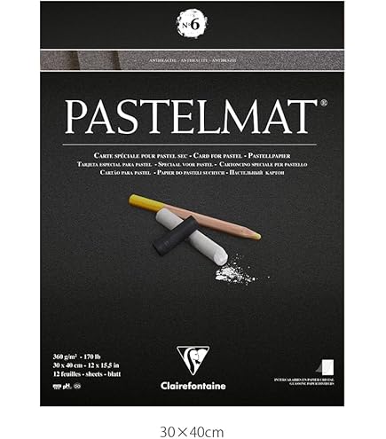 Clairefontaine 696010C Paquet Papier Pastelmat - 5 Feuilles Carte Spéciale pour Pastels Secs - A3 29,7x42 cm 360g - Blanc Clairefontaine 696010C Paquet Papier Pastelmat - 5 Feuilles Carte Spéciale pour Pastels Secs - A3 29,7x42 cm 360g - Blanc