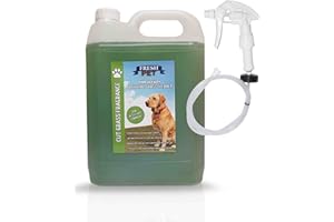 FRESH PET Artificial Grass Cleaner Dog Pet Friendly Disinfectant Deodoriser Concentrate Ammonaway Cut Grass Fragrance (5L with Spray)