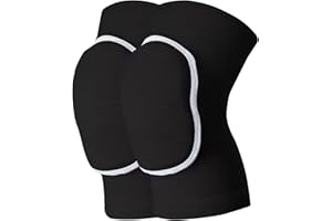 VODUNS Ginocchiere Pallavolo Uomo, Confezione da 2 Ginocchiere con Spessa Spugna Ginocchio Sport per Adulti Elastico di Protezione Morbido Pallavolo Corsa Danza Running Basket Ginocchio Elastiche Unisex