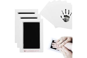 SUBTACK Baby Hand and Footprint Kit - Baby Footprint Kit with 3 Inkless Print Pads and 6 Imprint Cards, Perfect for Newborn Boys & Girls, Pet Paw Print Kit for Dogs, Memorable Keepsake Box Decorations