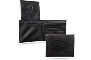 Rico Industries NFL - Cartera de Billete grabada con láser, Color Negro