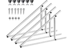 HIOCORE Balkonkraftwerk Halterung, Solarmodul Halterung x4 1140mm Set für 2 Solarpanels Solarmodul Flachdach Aufständerung Photovoltaik Universal Balkonkraftwerk Robuste Flachdachmontage, Wetterbeständig