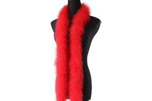 AXERHK Feather Boa, Feather Boa for Women Feather Boa Fancy Dress Accessories Party Props, for Crafts Fluffy White Feather Bower Carnival, Dancing Wedding Party (Red)